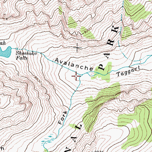 Topographic Map of South Fork Avalanche Canyon, WY