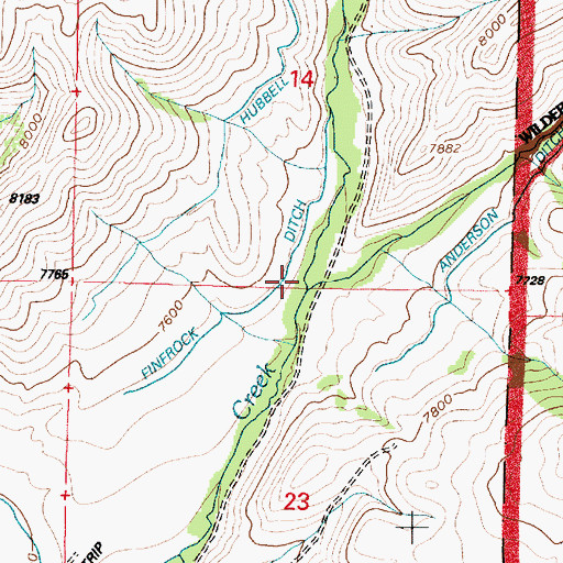 Topographic Map of South Mullen Creek, WY