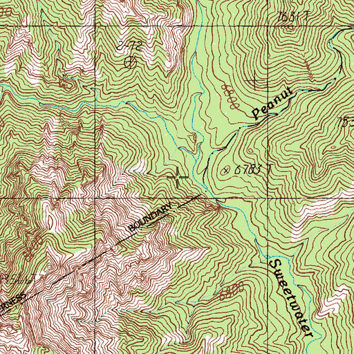 Topographic Map of Turret Creek, WY