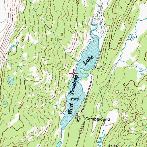 Topographic Map of West Tensleep Lake, WY