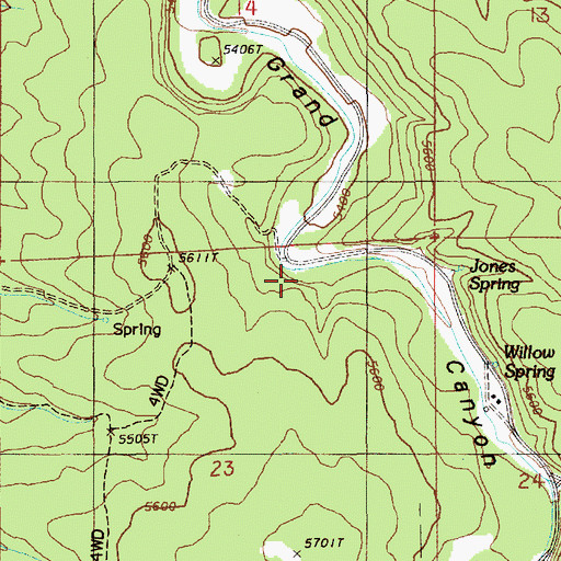 Topographic Map of Willow Springs, WY