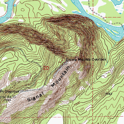 Topographic Map of Emma Matilda Overlook, WY