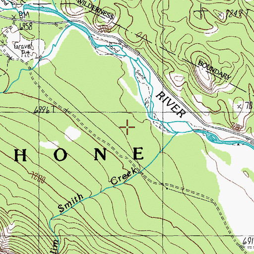 Topographic Map of Jim Smith Creek, WY