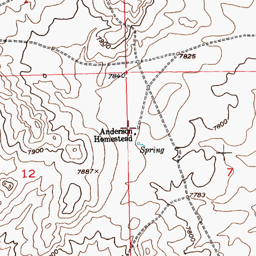 Topographic Map of Anderson Homestead, WY