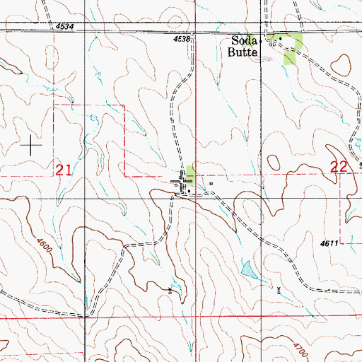 Topographic Map of Rankin Ranch, WY