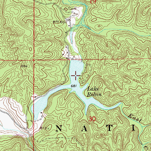 Topographic Map of Lake Robin, AL