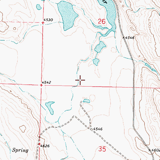 Topographic Map of Moore Reservoir, WY