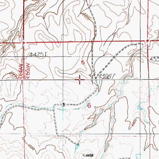 Topographic Map of Twin Forks Reservoir, WY