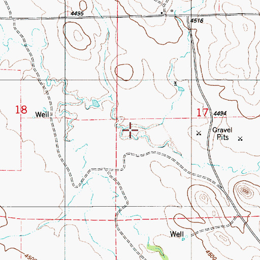 Topographic Map of Wellman Reservoir, WY