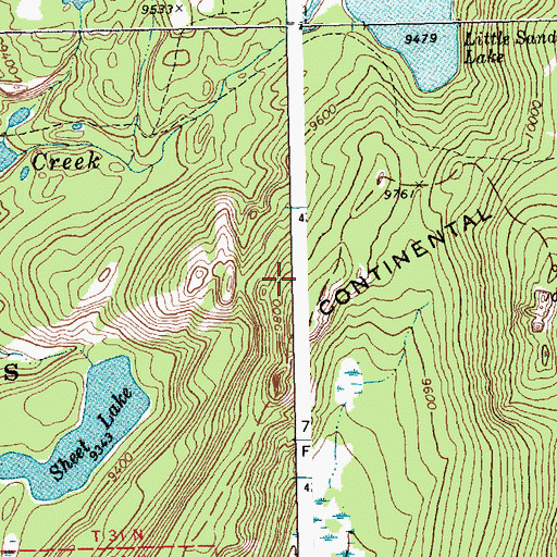 Topographic Map of Elkhorn Reservoir, WY