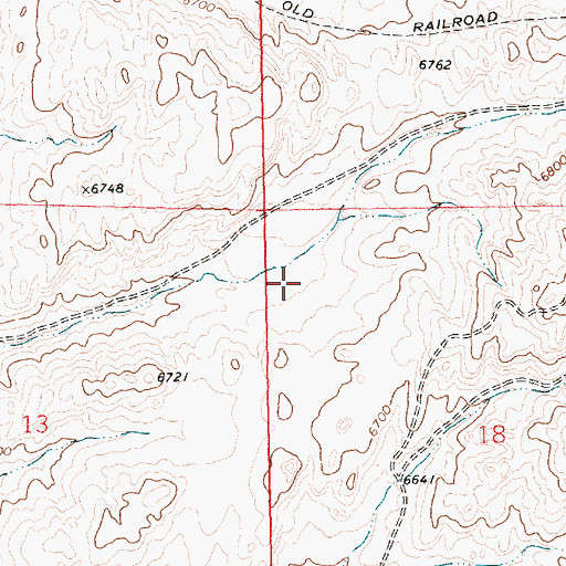 Topographic Map of Number 1 Tailings Pond Dam, WY
