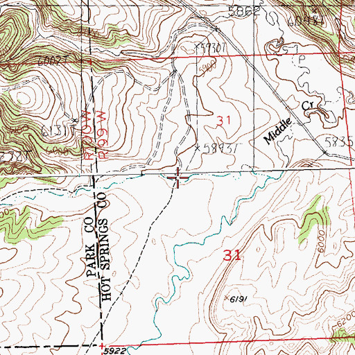 Topographic Map of Renner Draw, WY