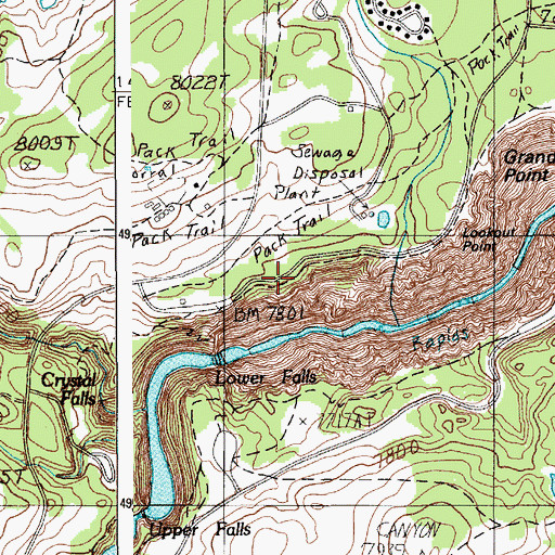 Topographic Map of Red Rock, WY