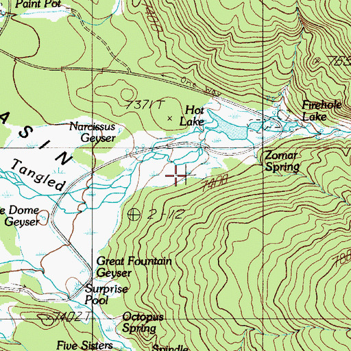 Topographic Map of Old Bath Lake, WY