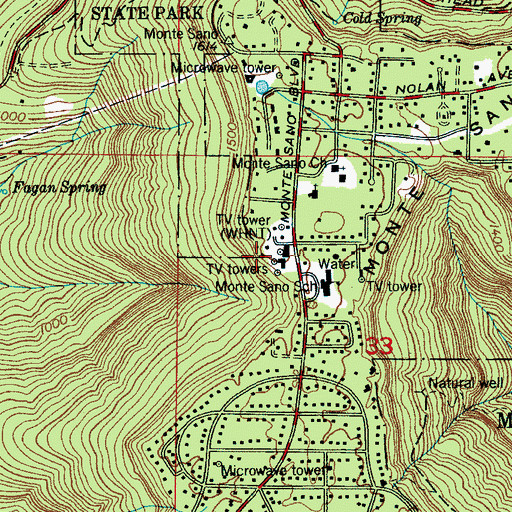 Topographic Map of WAAY-TV (Huntsville), AL