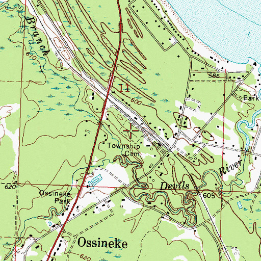 Topographic Map of Sanborn Township Cemetery, MI