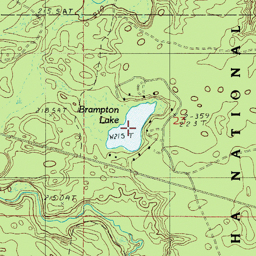 Topographic Map of Brampton Lake, MI