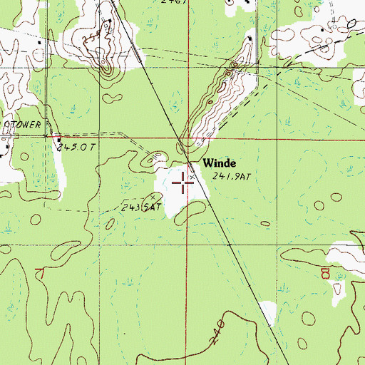 Topographic Map of Winde, MI