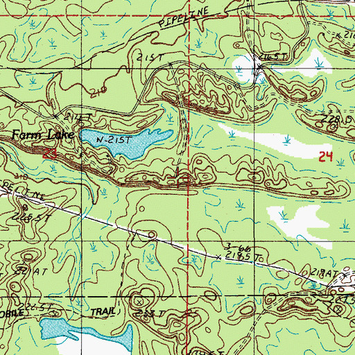 Topographic Map of Rapid River Lookout Tower, MI
