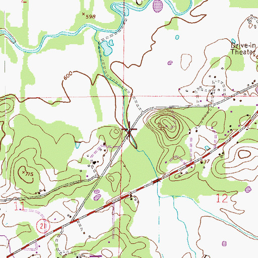 Topographic Map of Buck Horn Valley, AL