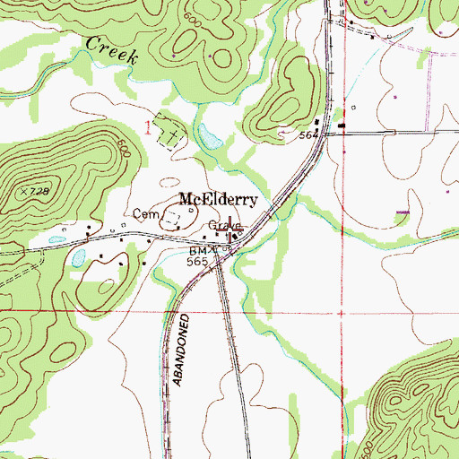Topographic Map of Chief Chenneby Grave, AL