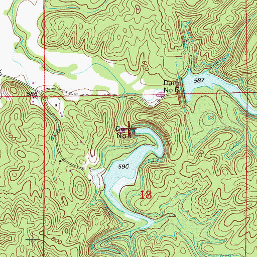 Topographic Map of Horse Creek Valley, AL