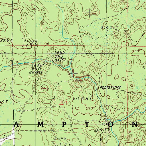 Topographic Map of Township of Brampton, MI