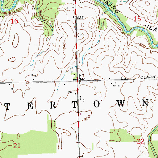 Topographic Map of Charter Township of Watertown, MI