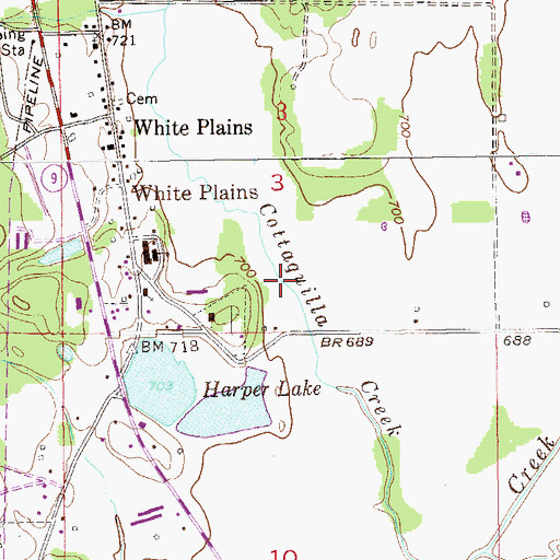 Topographic Map of Lower Harper Spring, AL