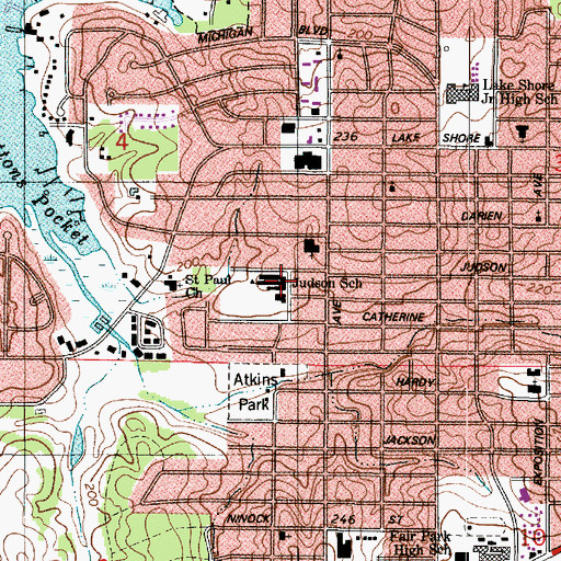Topographic Map of Judson Fundamental Elementary School, LA