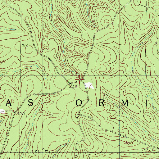 Topographic Map of Hamlin (historical), LA