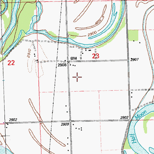 Topographic Map of 28N21W23CA__01 Well, MT