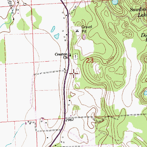 Topographic Map of 28N20W23CA__01 Well, MT