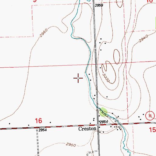 Topographic Map of 28N20W16AA__01 Well, MT
