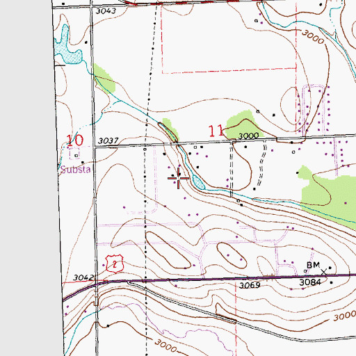Topographic Map of 28N22W11CA__01 Well, MT