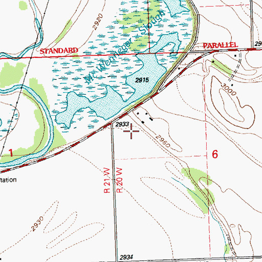 Topographic Map of 28N20W06BC__01 Well, MT
