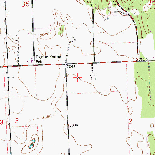 Topographic Map of 28N20W02BB__01 Well, MT