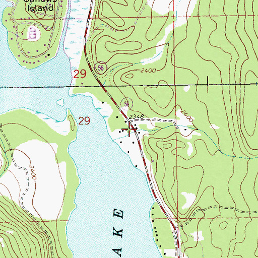 Topographic Map of 29N33W29DABB01 Well, MT