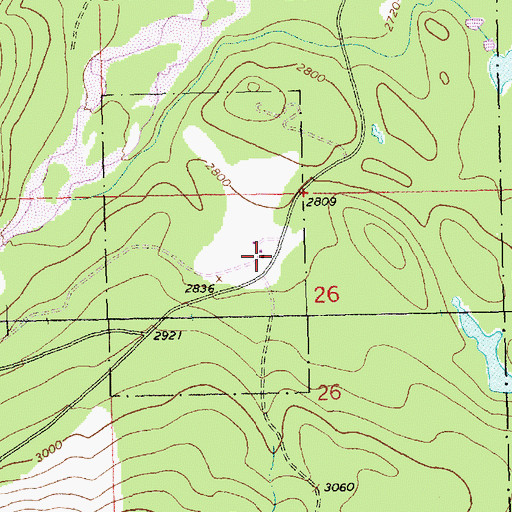 Topographic Map of 29N31W26BAD_01 Well, MT