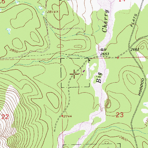 Topographic Map of 29N31W23BBD_01 Well, MT
