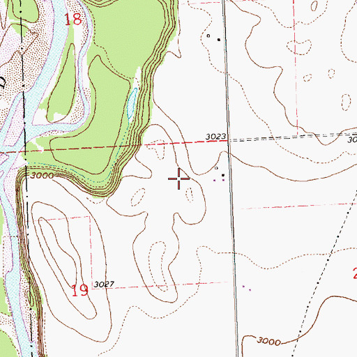 Topographic Map of 29N20W19AA__01 Well, MT