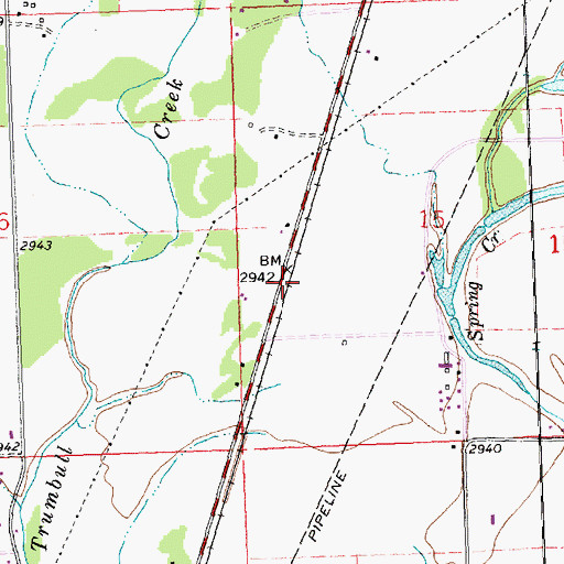 Topographic Map of 29N21W15CD__01 Well, MT
