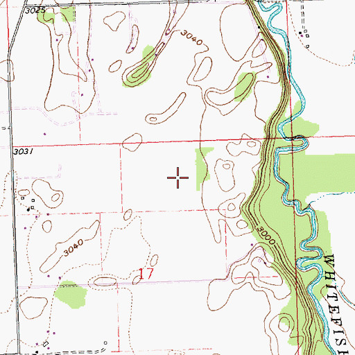 Topographic Map of 29N21W17BA__01 Well, MT