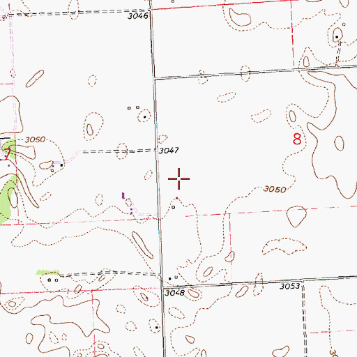 Topographic Map of 29N20W08CB__01 Well, MT