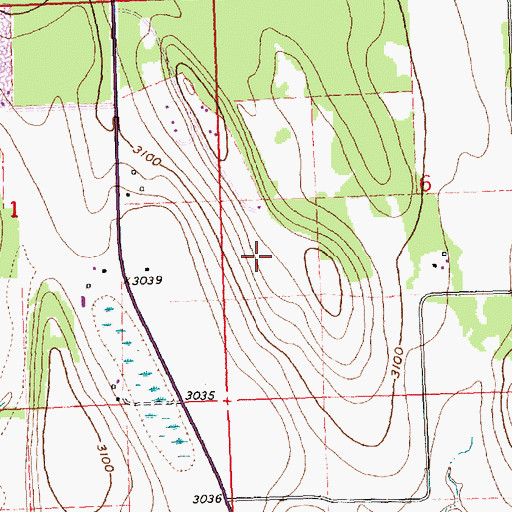 Topographic Map of 29N21W06DB__01 Well, MT