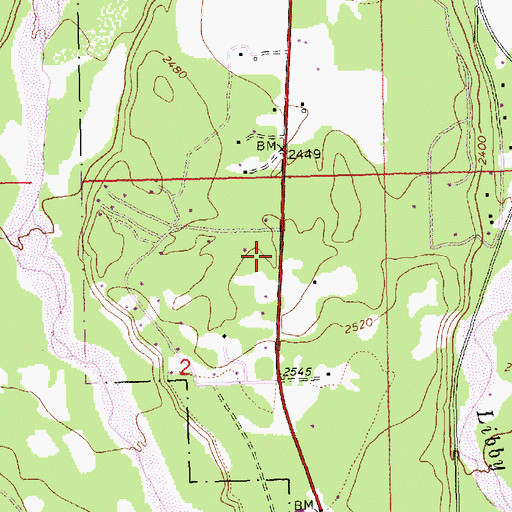 Topographic Map of 29N31W02ABD_01 Well, MT
