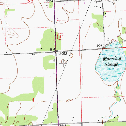 Topographic Map of 29N20W04AA__01 Well, MT