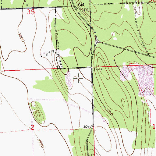 Topographic Map of 29N22W02AAAC01 Well, MT