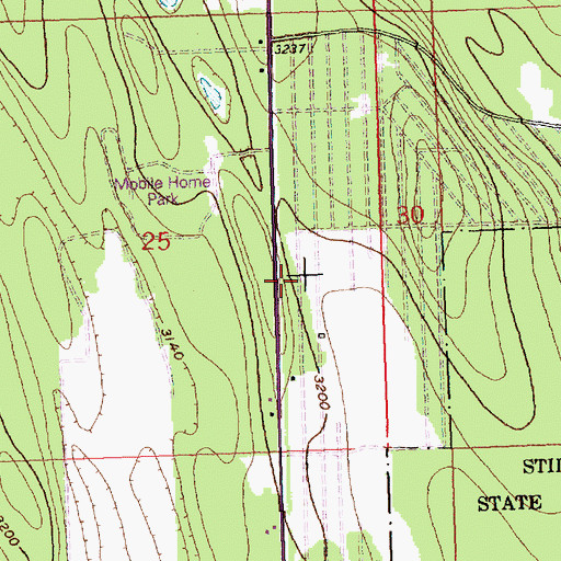 Topographic Map of 30N22W25DAB_01 Well, MT