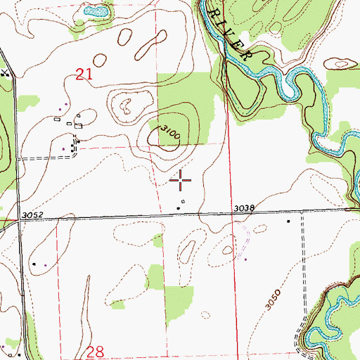 Topographic Map of 30N21W21DD__01 Well, MT